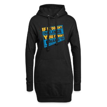 Séance d’entraînement Fitness Motivation Citation - Sweat-shirt à capuche long Femme - noir - Devant