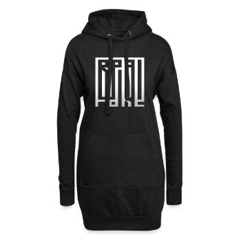 denken falsche positive Gedanken glückliche Meditation - Hoodie-Kleid - Schwarz - Vorne