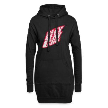 design cool sexy fou - Sweat-shirt à capuche long Femme - noir - Devant
