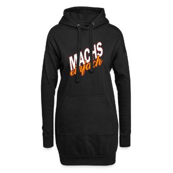 MACHS EINFACH - mache es einfach - Hoodie-Kleid - Schwarz - Vorne