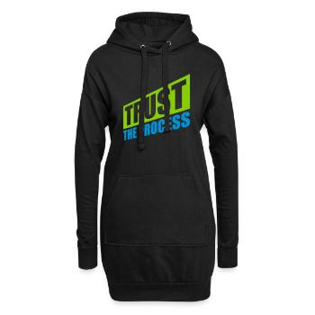 trust the process Zitat - Hoodie-Kleid - Schwarz - Vorne