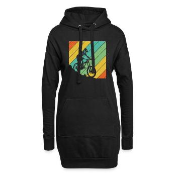 Vélo de montagne cyclisme - Sweat-shirt à capuche long Femme - noir - Devant