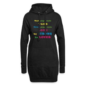Freund Freundin - Hoodie-Kleid - Schwarz - Vorne