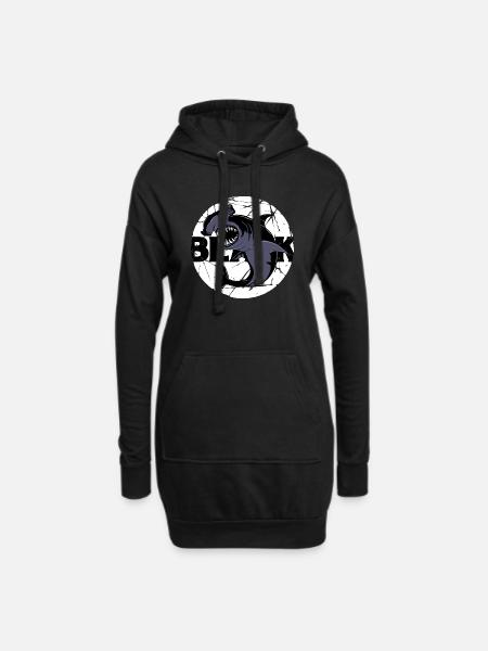 black lieber schwarz toleranz gleichberechtigung - Hoodie-Kleid - Schwarz