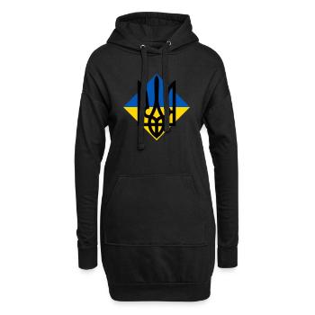 Ukraine - Hoodie-Kleid - Schwarz - Vorne