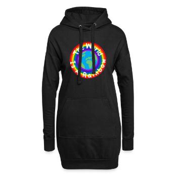 The World Is A Rainbow - Hoodie Dress - black - Front
