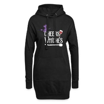 Vive les sorcières - Sweat-shirt à capuche long Femme - noir - Devant