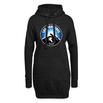 Skifahren in Les Menuires France Blue - Hoodie-Kleid - Schwarz - Vorne
