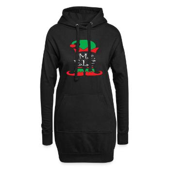 Mr Elf Christmas - Hoodie-Kleid - Schwarz - Vorne