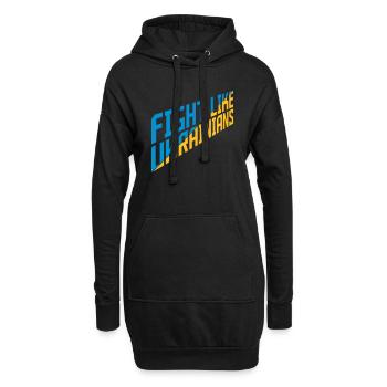 fight like ukrainians Zitat - Hoodie-Kleid - Schwarz - Vorne