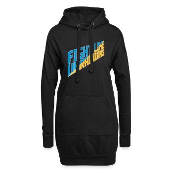 fight like ukrainians Zitat - Hoodie-Kleid - Schwarz - Vorne