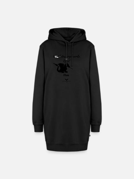 Spreewald Sagen Plon der Drache - Hoodie-Kleid - Schwarz