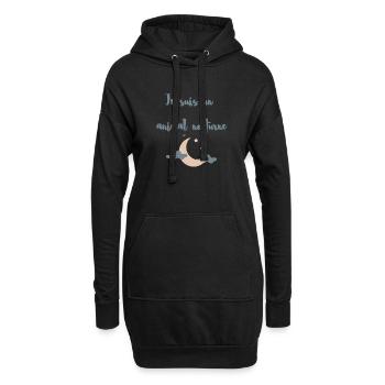 Je suis un animal nocturne - Sweat-shirt à capuche long Femme - noir - Devant