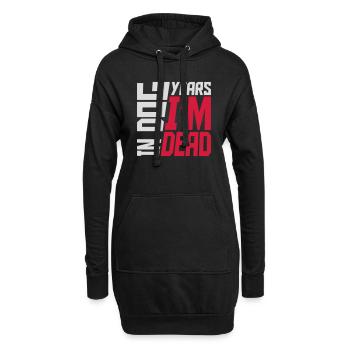 dans les années de chien Mort - Sweat-shirt à capuche long Femme - noir - Devant