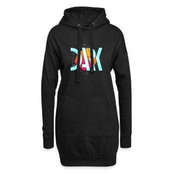 Streetwear sombre - Sweat-shirt à capuche long Femme - noir - Devant