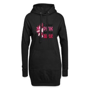 Save the Boobies auntie - Hoodie Dress - black - Front