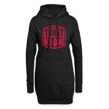 ne faites confiance à personne pour ne citer - Sweat-shirt à capuche long Femme - noir - Devant