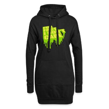 Je me fiche des faits - Sweat-shirt à capuche long Femme - noir - Devant
