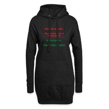 Bonne Nouvelle - Mauvaise Nouvelle - Sweat-shirt à capuche long Femme - noir - Devant