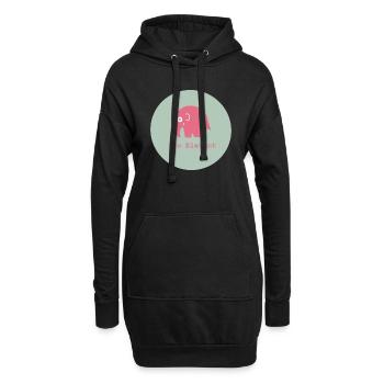 Pro Elefant, Pro Rüsseltier, Pro Natur - Hoodie-Kleid - Schwarz - Vorne