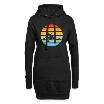 Curling Stone Curler Curling Stone Gift Curl - Sweat-shirt à capuche long Femme - noir - Devant