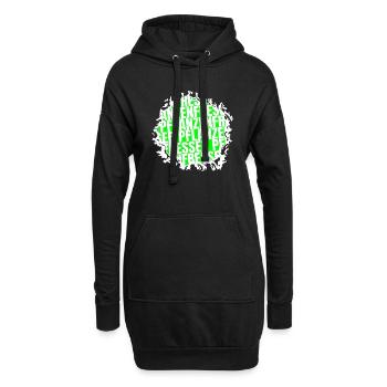 fleischlos essen veganes essen geschenkidee - Hoodie-Kleid - Schwarz - Vorne