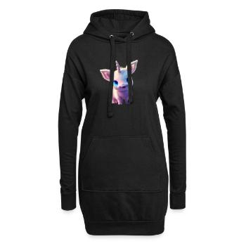 Cochon Bébé Corne Licorne Cochon - Sweat-shirt à capuche long Femme - noir - Devant