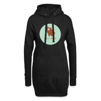 Pro Baer, Pro Natura, Pro Brownbaer - Hoodie-Kleid - Schwarz - Vorne