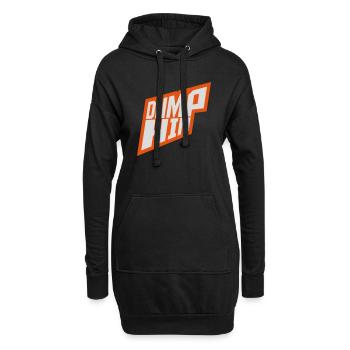 Dump Him Quote Logo - Sweat-shirt à capuche long Femme - noir - Devant