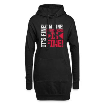 Tout va bien devis - Sweat-shirt à capuche long Femme - noir - Devant