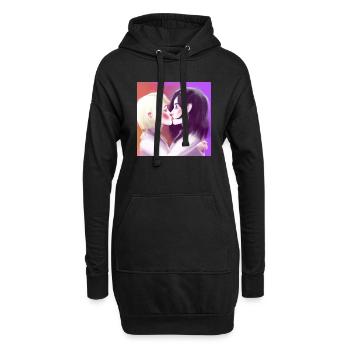 LGBT Queer Kuss 🌈🌈 - Hoodie-Kleid - Schwarz - Vorne