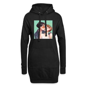 LGBT Queer kiss 🌈🌈 - Hoodie Dress - black - Front