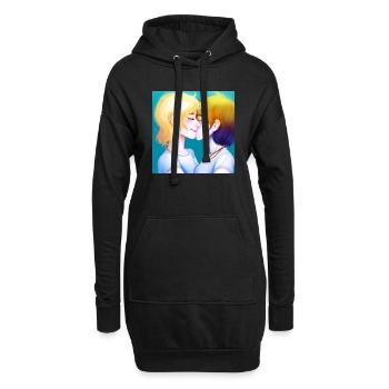 LGBT Queer Kuss 🌈🌈 - Hoodie-Kleid - Schwarz - Vorne