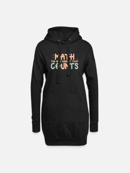 Math the only Subject that Counts - Hoodie-Kleid - Schwarz
