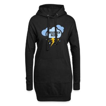 Weather Nerd Meteorologist Meteorologist - Hoodie-Kleid - Schwarz - Vorne