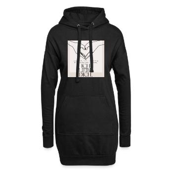 Für alle die verliebt, verheiratet, befreunde sind - Hoodie-Kleid - Schwarz - Vorne