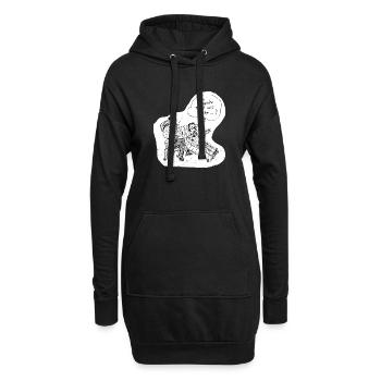 Therapeut Poster - Hoodie-Kleid - Schwarz - Vorne