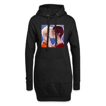 LGBT Queer kiss 🌈🌈 - Hoodie Dress - black - Front