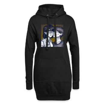 LGBT Queer Kuss 🌈🌈 - Hoodie-Kleid - Schwarz - Vorne