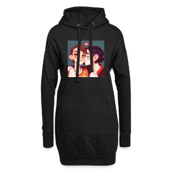 LGBT Queer kiss 🌈🌈 - Hoodie Dress - black - Front