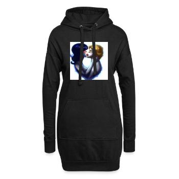 LGBT Queer Kuss 🌈🌈 - Hoodie-Kleid - Schwarz - Vorne