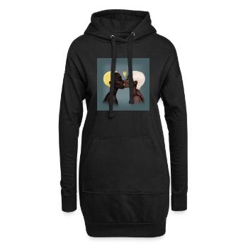 LGBT Queer kiss 🌈🌈 - Hoodie Dress - black - Front