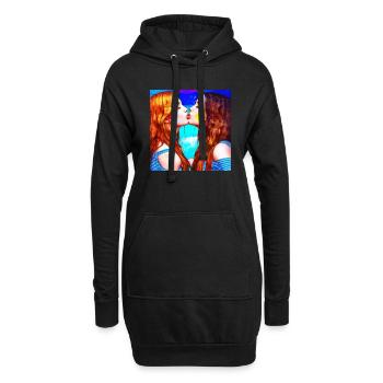 LGBT Queer kiss 🌈🌈 - Hoodie Dress - black - Front