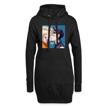 LGBT Queer kiss 🌈🌈 - Hoodie Dress - black - Front