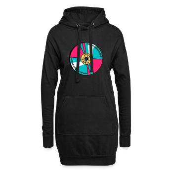 Du bist der Soundtrack meines lebens - Hoodie-Kleid - Schwarz - Vorne