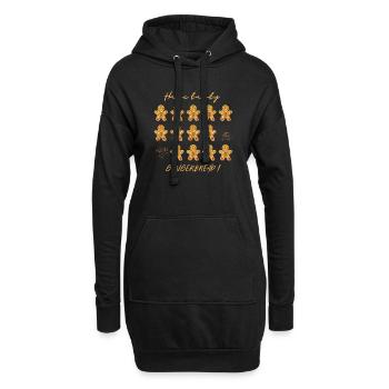 Leckere Lebkuchen - Hoodie-Kleid - Schwarz - Vorne