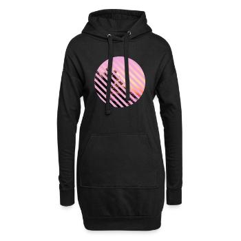 T-Shirt Urlaub Strand Palmen Ferien Sommer Sonne - Hoodie-Kleid - Schwarz - Vorne