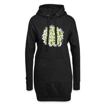 geek drôle présent présent idée nature - Sweat-shirt à capuche long Femme - noir - Devant