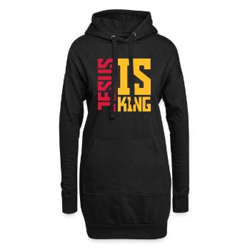 jesus is king Zitat - Hoodie-Kleid - Schwarz - Vorne