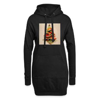 Noël 22 - Sweat-shirt à capuche long Femme - noir - Devant